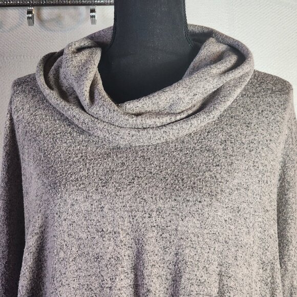 Green Envelope Los Angeles Pink Marled Drop Shoulder Cowl Rayon Poly Span Top L - Picture 5 of 16